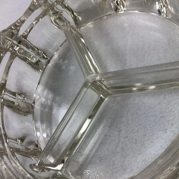 Heavy Glass Ashtray Large Candle Holder Candy Dish Trinket/Coin Catcher Multiuse - Picture 9 of 10